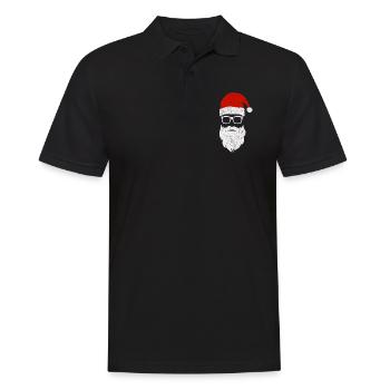 Hipster Christmas Santa Claus beard - Men's Polo Shirt - black - Front - Kai (181cm)