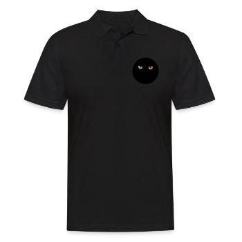 Yeux de chat dans le noir - Polo Homme - noir - Devant - Kai (181cm)