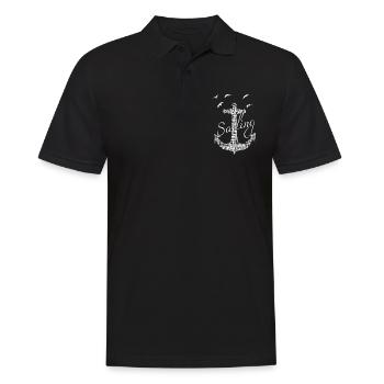 sailing Anker Design für Segler - Männer Poloshirt - Schwarz - Vorne - Kai (181cm)