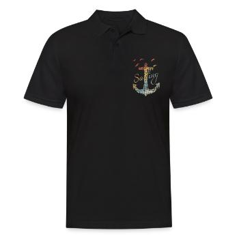 Sailing - Männer Poloshirt - Schwarz - Vorne - Kai (181cm)