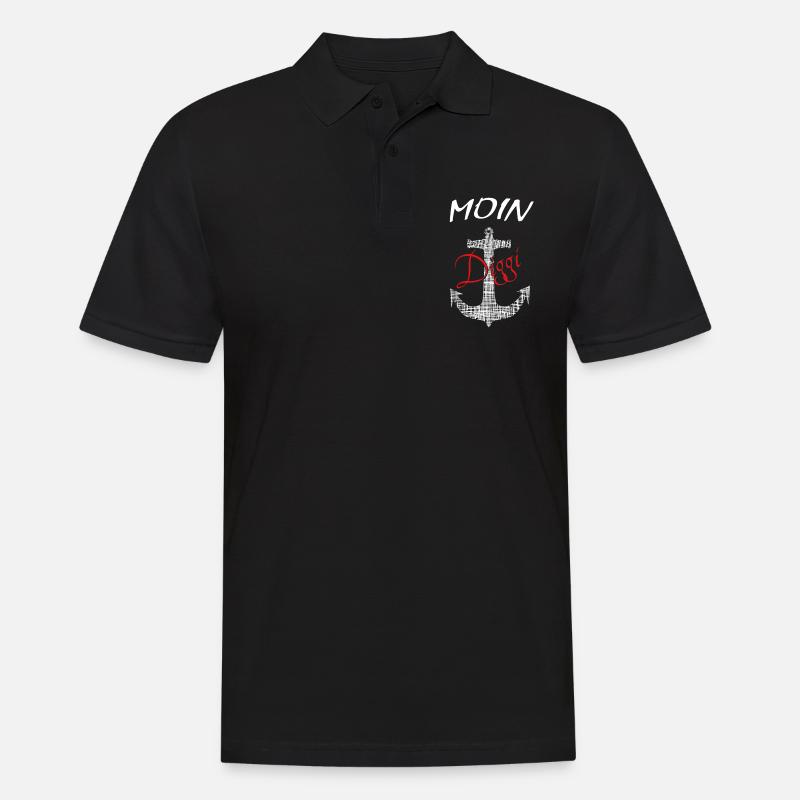 Anker Moin Diggi - Männer Poloshirt - Schwarz