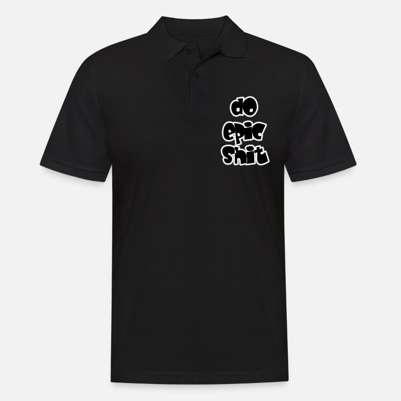 DO EPIC SHIT - Männer Poloshirt - Schwarz