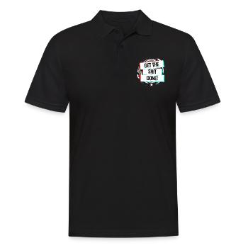 Get The Shit Done! - Men's Polo Shirt - black - Front - Kai (181cm)