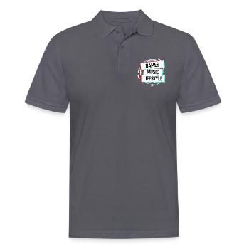 Jeux Musique Style de vie - Polo Homme - charbon - Devant - Nico (186cm)