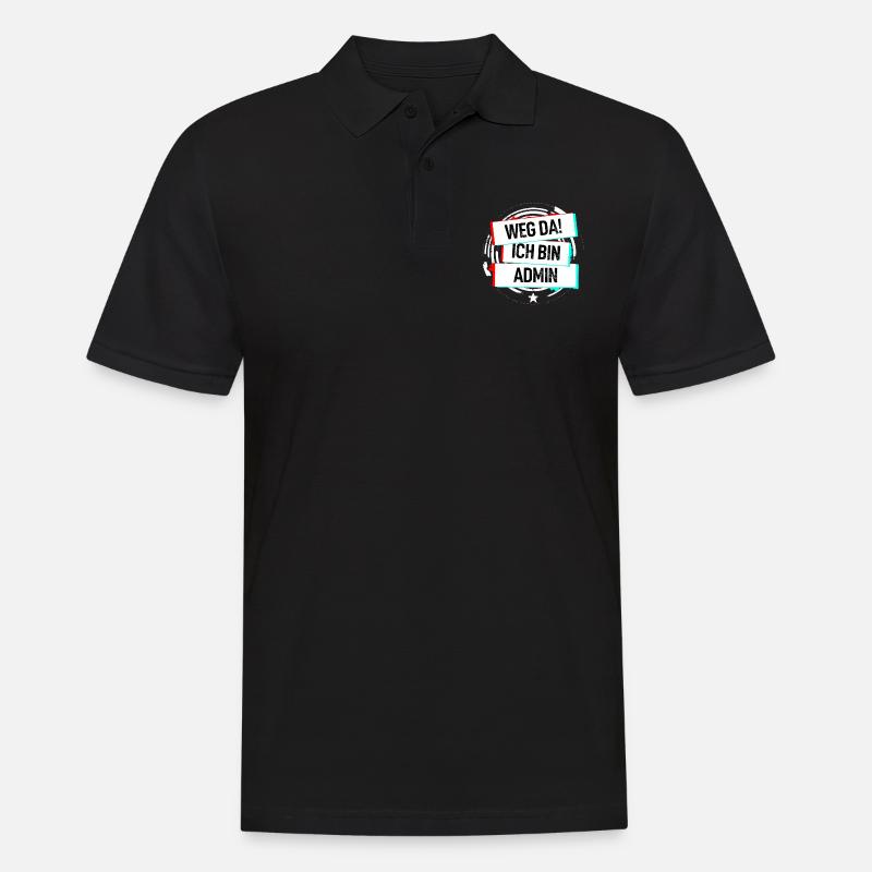 Weg Da Ich Bin Admin! - Männer Poloshirt - Schwarz