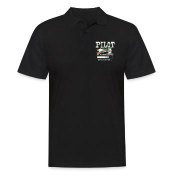Pilot in training aircraft - Men's Polo Shirt - black - Front - Kai (181cm)