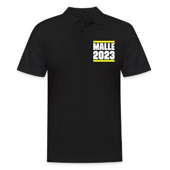 Malle 2023 - Männer Poloshirt - Schwarz - Vorne - Kai (181cm)
