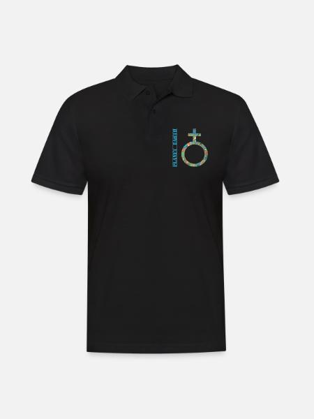 planet erde e 4 - Männer Poloshirt - Schwarz