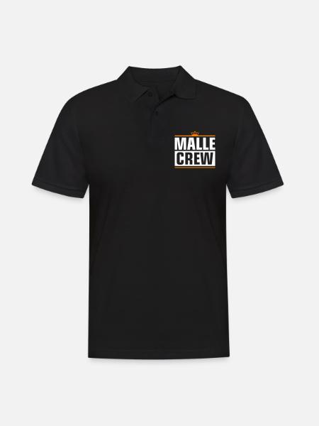 Malle Crew - Männer Poloshirt - Schwarz