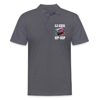 Old School Hip Hop Retro Melting Kassette - Männer Poloshirt - Anthrazit - Vorne - Nico (186cm)