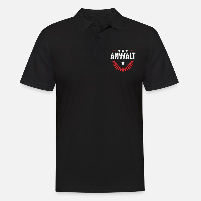 Anwalt Beruf - Männer Poloshirt - Schwarz