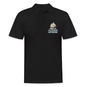 Auf zu neuen Ufern Segeln Segelschiff - Männer Poloshirt - Schwarz - Vorne - Kai (181cm)