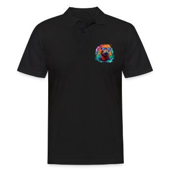 Walross mit Sonnenbrille - Männer Poloshirt - Schwarz - Vorne - Kai (181cm)
