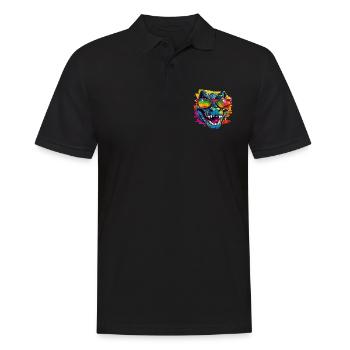 Streetart Krokodil Urban Rap Street - Männer Poloshirt - Schwarz - Vorne - Kai (181cm)