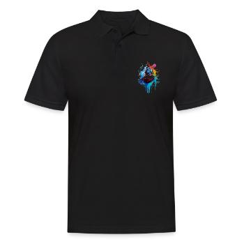 Kajak - Männer Poloshirt - Schwarz - Vorne - Kai (181cm)