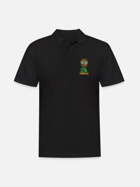 Pineapple on the head - Men's Polo Shirt - black