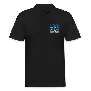 Schweden Elch Spruch Flagge - Männer Poloshirt - Schwarz - Vorne - Kai (181cm)