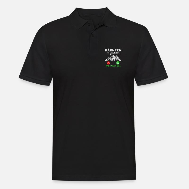Kärnten ruft Alpen Österreich - Männer Poloshirt - Schwarz