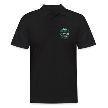 Vintage Schwarzwald Schwarzwälder - Männer Poloshirt - Schwarz - Vorne - Kai (181cm)