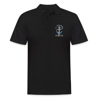 St. Peter-Ording ruft Anker Nordfriesland Seebad - Männer Poloshirt - Schwarz - Vorne - Kai (181cm)