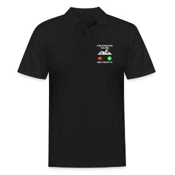 Watzmann Gipfel Berchtesgaden ruft Wandern - Männer Poloshirt - Schwarz - Vorne - Kai (181cm)