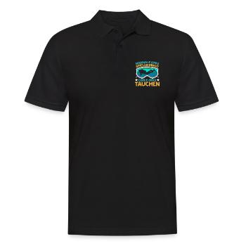 Coole Opas tauchen Taucher - Männer Poloshirt - Schwarz - Vorne - Kai (181cm)