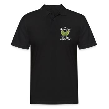 Die Kakapos rufen mich Papagei - Männer Poloshirt - Schwarz - Vorne - Kai (181cm)