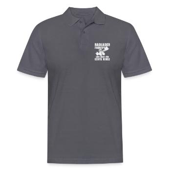 Radlader echte Kerle Radladerfahrer Bauarbeiter - Männer Poloshirt - Anthrazit - Vorne - Nico (186cm)