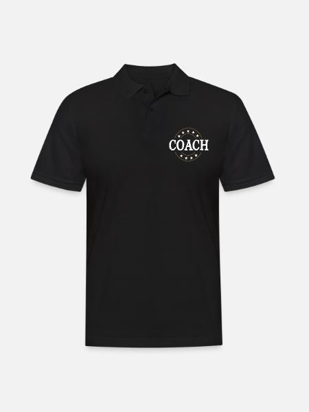 Coach Trainer - Männer Poloshirt - Schwarz