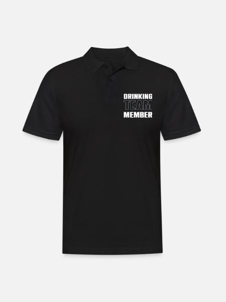Drinking Team - Men's Polo Shirt - black