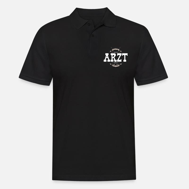 Arzt Beruf - Männer Poloshirt - Schwarz