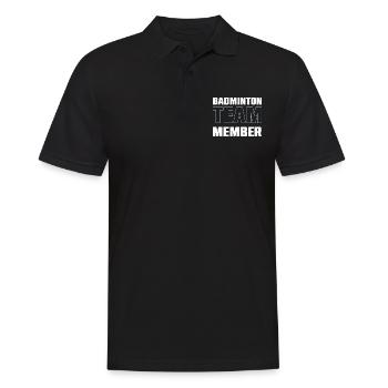 Badminton Team - Männer Poloshirt - Schwarz - Vorne - Kai (181cm)