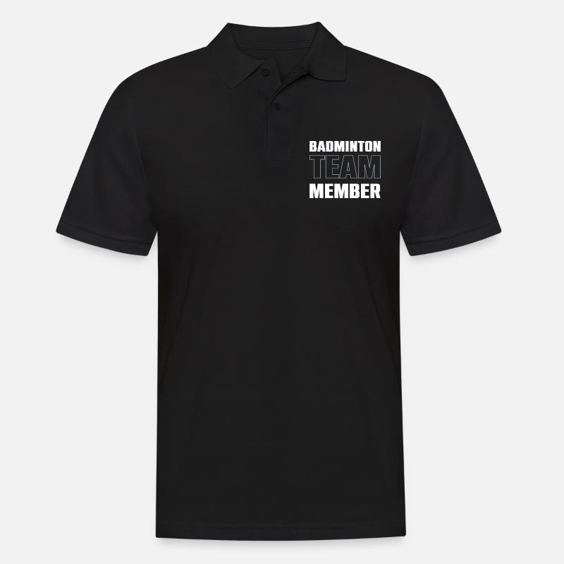 Badminton Team - Männer Poloshirt - Schwarz