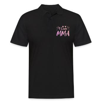 Ich liebe Mma - Männer Poloshirt - Schwarz - Vorne - Kai (181cm)