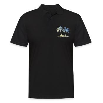 Île Palm - Polo Homme - noir - Devant - Kai (181cm)