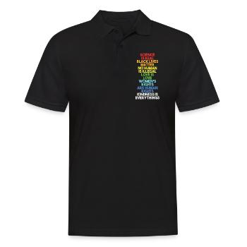Wissenschaft ist echte schwarze Leben Materie Gleichheit Fakten - Männer Poloshirt - Schwarz - Vorne - Kai (181cm)