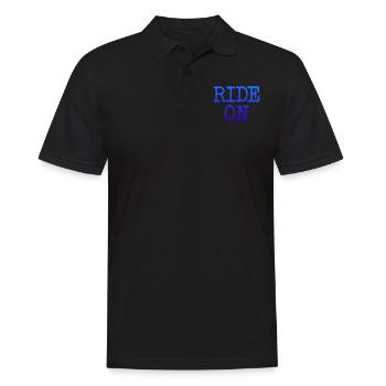 Slogan de motivation RIDE ON Statement - Polo Homme - noir - Devant - Kai (181cm)