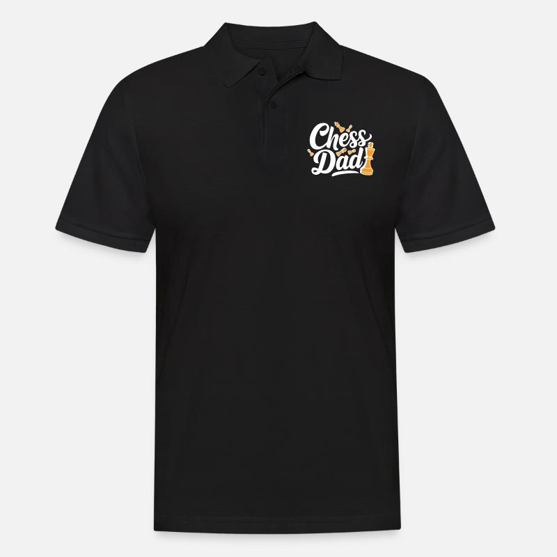 Chess Dad Schach Spruch Zitat - Männer Poloshirt - Schwarz