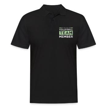 Volleyball Team - Männer Poloshirt - Schwarz - Vorne - Kai (181cm)