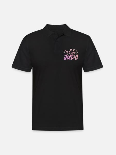 I love judo - Men's Polo Shirt - black