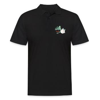 T-Rex Dinosaur Baseball - Polo Homme - noir - Devant - Kai (181cm)