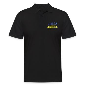 ice hockey lustig evolution - Männer Poloshirt - Schwarz - Vorne - Kai (181cm)