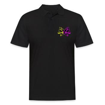 Fox Animal - Men's Polo Shirt - black - Front - Kai (181cm)