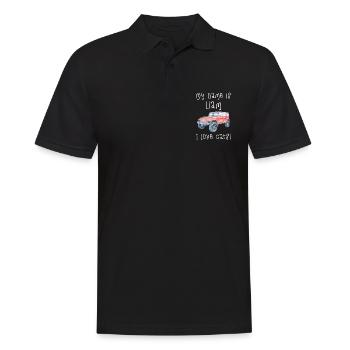 Mein Name Ist Liam. Ich Liebe Autos. Lustiges - Männer Poloshirt - Schwarz - Vorne - Kai (181cm)
