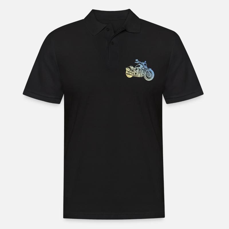 Motorrad Biker - Männer Poloshirt - Schwarz