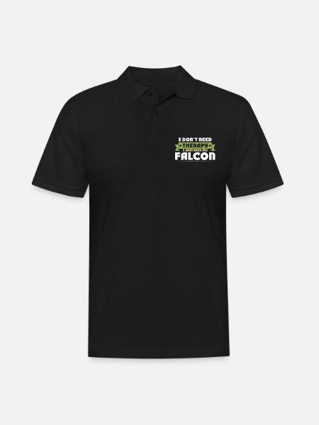 Falconry Therapy Saying - Men's Polo Shirt - black