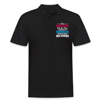 Parisiens Vs Marseillais Humour et drôles - Polo Homme - noir - Devant - Kai (181cm)
