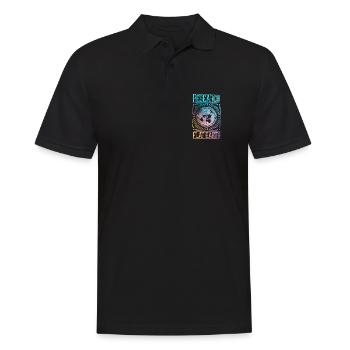 Flache Erde - Research Flat Earth - Männer Poloshirt - Schwarz - Vorne - Kai (181cm)