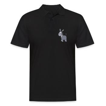 Petit âne avec des fleurs I Muli Mule Comic - Polo Homme - noir - Devant - Kai (181cm)