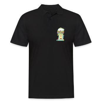 nostalgic retro chewing gum vending machine graffiti style - Men's Polo Shirt - black - Front - Kai (181cm)
